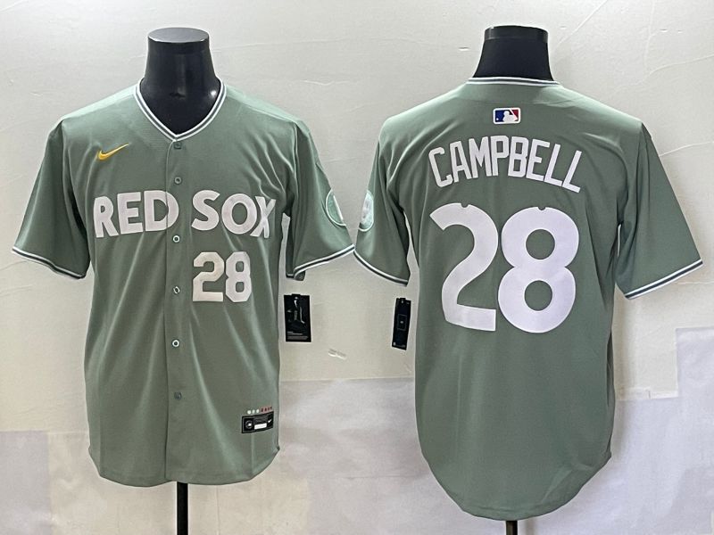 Men 2025 Boston Red Sox #28 Campbell Light Green Joint Name Nike MLB Jersey style 4->boston red sox->MLB Jersey